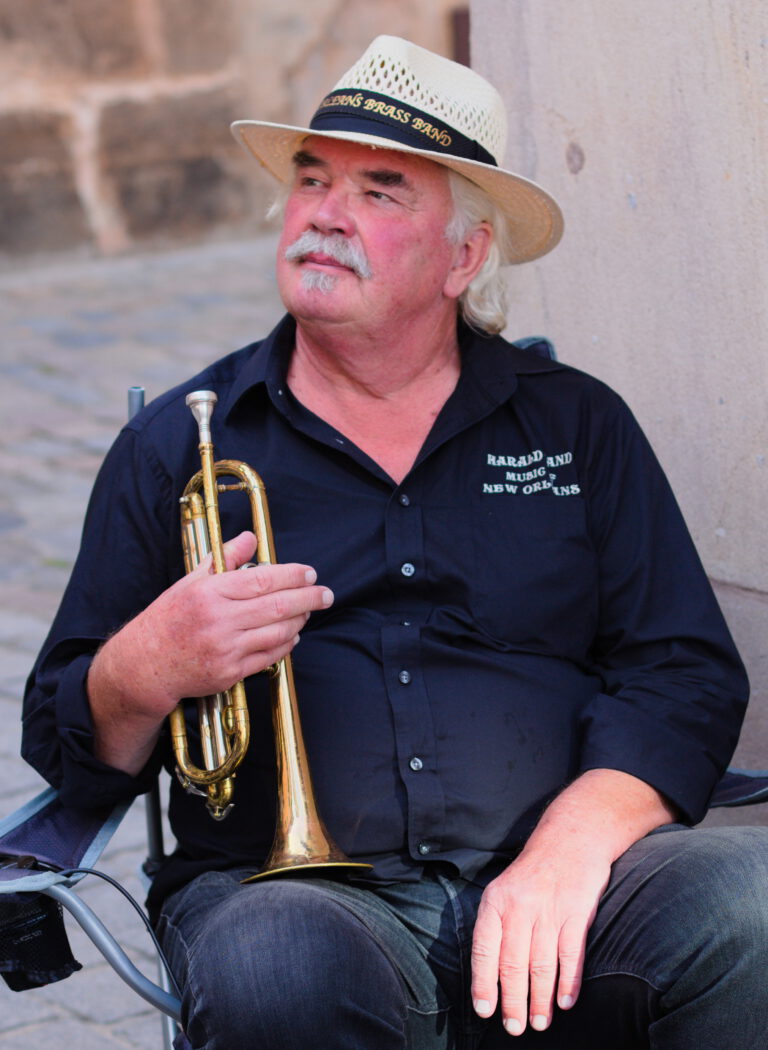 Harald Sand mit seiner Trompete